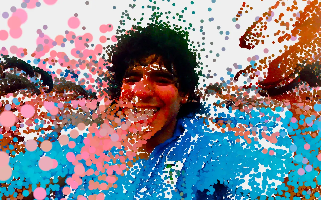 Particle Grid effect example