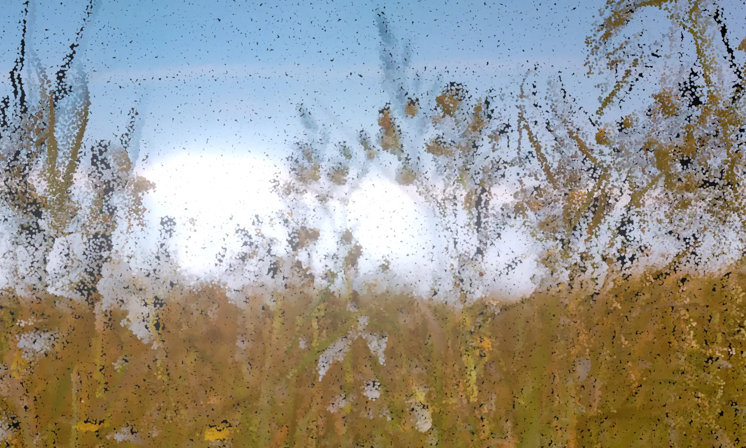Particle Grid effect example